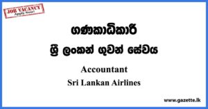 Accountant (Payments) - Sri Lankan Airlines Vacancies 2023
