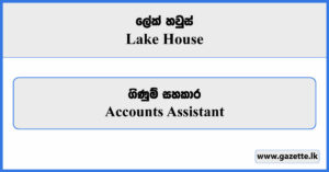 Accounts Assistant - Lake House Vacancies 2024