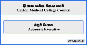 Accounts Executive - Ceylon Medical College Council Vacancies 2025
