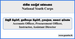 Accounts Officer, Procurement Officer, Instructor, Assistant Director - National Youth Corps Vacancies 2026