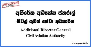 Additional Director General - Civil Aviation Authority Vacancies 2023