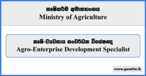 Agro Enterprise Development Specialist - Ministry of Agriculture, Livestock, Lands and Irrigation Vacancies 2025
