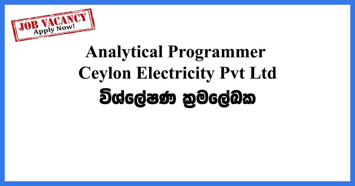 Analytical-Programmer--Ceylon-Electricity-Pvt