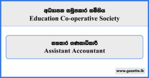 Assistant Accountant - Education Co-operative Society Vacancies 2026