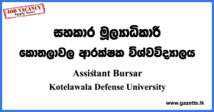 Assistant Bursar Vacancies