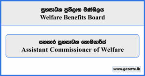 Assistant Commissioner of Welfare - Welfare Benefits Board Vacancies 2026