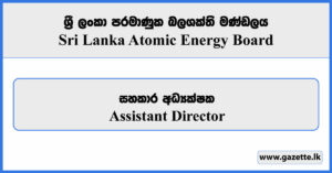 Assistant Director - Sri Lanka Atomic Energy Board Vacancies 2024
