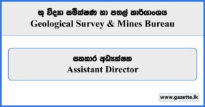 Assistant Director - Geological Survey & Mines Bureau Vacancies 2024