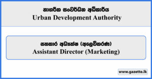Assistant Director (Marketing) - Urban Development Authority Vacancies 2026