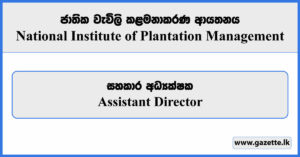 Assistant Director - National Institute of Plantation Management Vacancies 2024