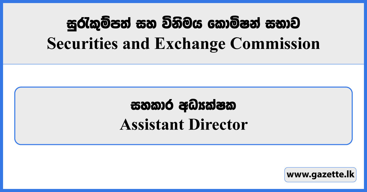 Assistant Director - Securities and Exchange Commission Vacancies 2024