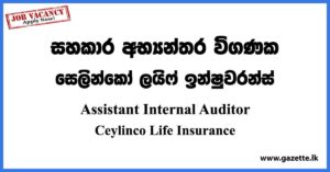 Assistant Internal Auditor - Ceylinco Life Insurance Vacancies 2023