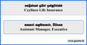 Assistant Manager, Executive - Ceylinco Life Insurance Vacancies 2025