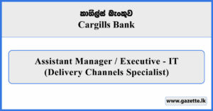 Assistant Manager / Executive - IT (Delivery Channels Specialist) - Cargills Bank Vacancies 2026