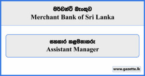 Assistant Manager - Merchant Bank of Sri Lanka Vacancies 2024