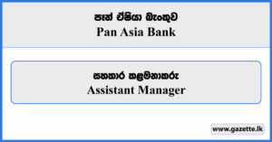 Assistant Manager - Pan Asia Bank Vacancies 2024