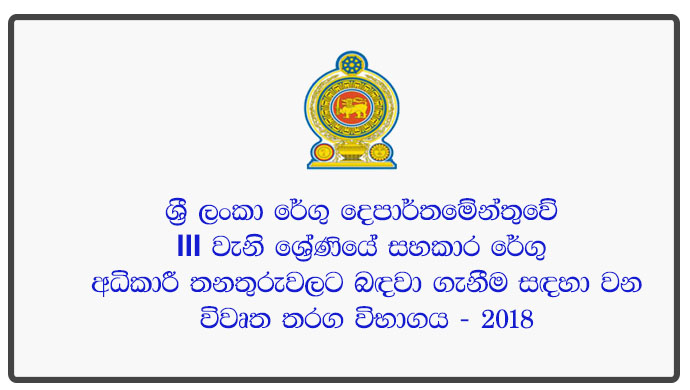Assistant Superintendent – Department of Sri Lanka Customs