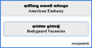 Bodyguard - American Embassy Vacancies 2024
