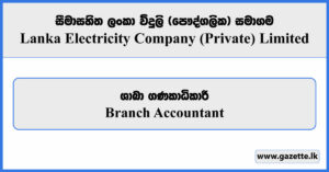 Branch Accountant - LECO Vacancies 2026