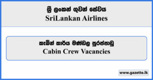 Cabin Crew Vacancies 2023 - Sri Lankan Airlines Vacancies