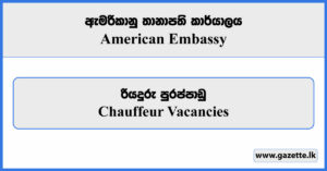 Chauffeur - American Embassy Vacancies 2024