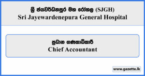 Chief Accountant - Sri Jayewardenepura General Hospital Vacancies 2025