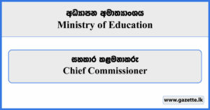 Chief Commissioner - Ministry of Education Vacancies 2023