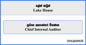 Chief Internal Auditor - Lake House Vacancies 2026