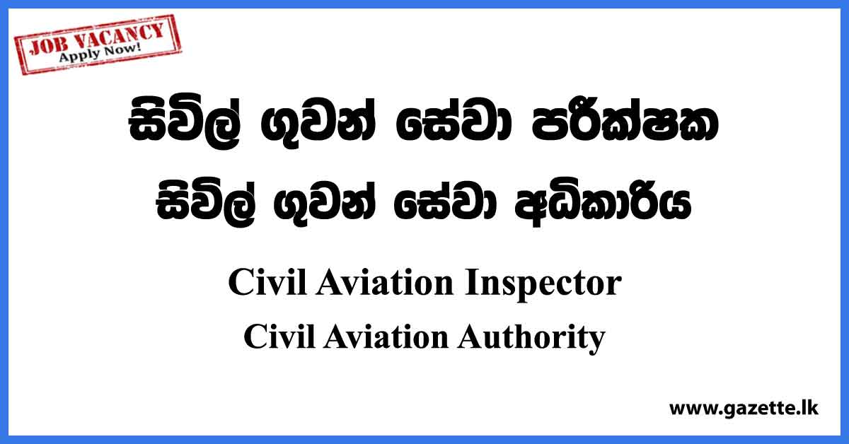 Civil Aviation Inspector - Civil Aviation Authority Vacancies 2023