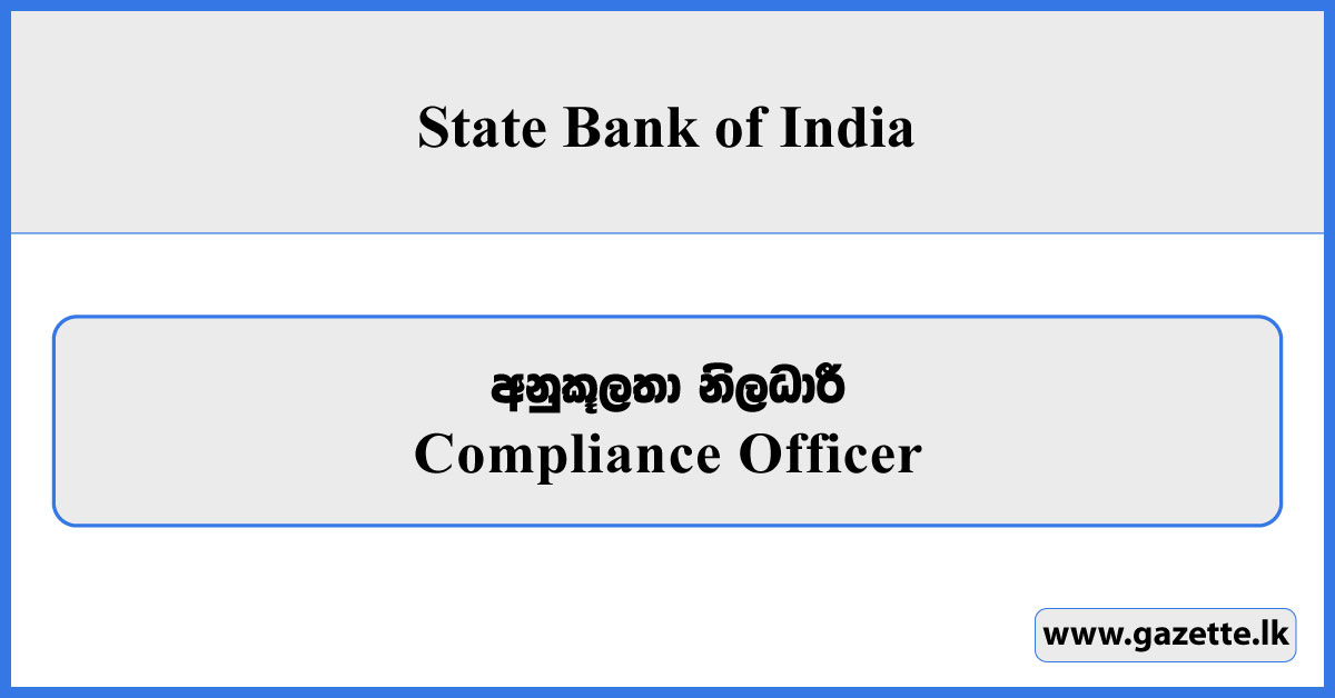 Compliance Officer - State Bank of India Vacancies 2025