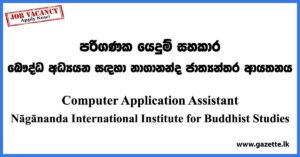 Computer Application Assistant - Nagananda International Institute for Buddhist Studies Vacancies 2023