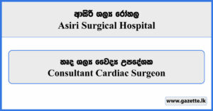 Consultant Cardiac Surgeon - Asiri Surgical Hospital Vacancies 2024