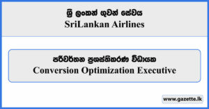 Conversion Optimization Executive - Sri Lankan Airlines Vacancies 2023