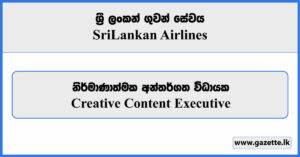 Creative Content Executive - Sri Lankan Airlines Vacancies 2023