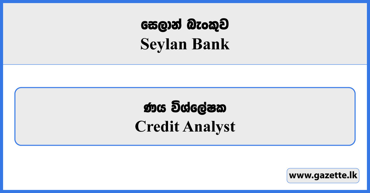 Credit Analyst - Seylan Bank Vacancies 2026