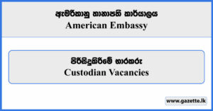 Custodian - American Embassy Vacancies 2024