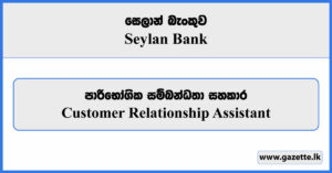 Customer Relationship Assistant - Seylan Bank Vacancies 2024