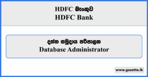 Database Administrator Job Vacancies 2023 - HDFC Bank Job Vacancies