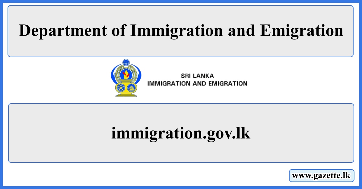 Department of Immigration and Emigration - immigration.gov.lk