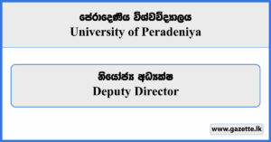 Deputy Director - University of Peradeniya Vacancies 2023