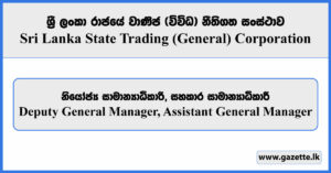 Deputy General Manager, Assistant General Manager - State Trading (General) Corporation Vacancies 2026
