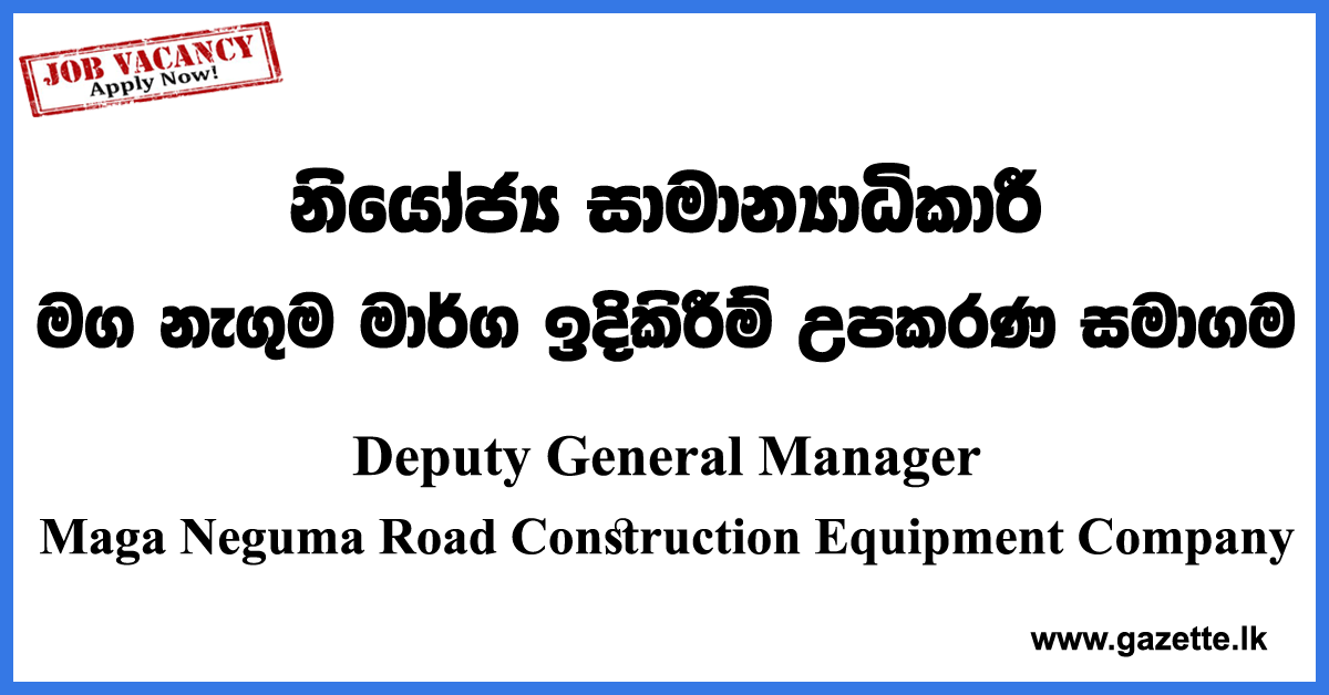 Deputy General Manager Vacancies