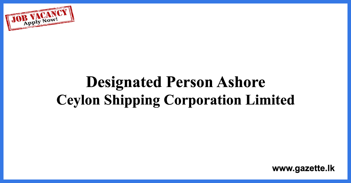 Designated Person Ashore Vacancies