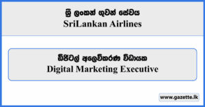 Digital Marketing Executive - Sri Lankan Airlines Vacancies 2023