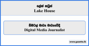 Digital Media Journalist - Lake House Vacancies 2025