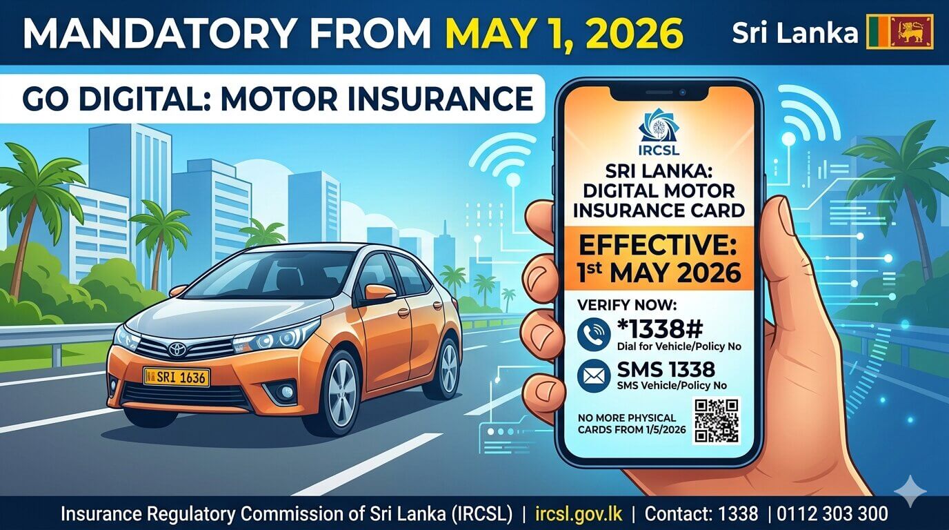 Digital Motor Insurance Card Sri Lanka