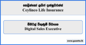 Digital Sales Executive - Ceylinco Life Insurance Vacancies 2023