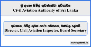 Director, Civil Aviation Inspector, Board Secretary - Civil Aviation Authority Vacancies 2025