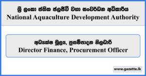 Director Finance, Procurement Officer - National Aquaculture Development Authority Vacancies 2024