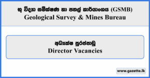 Director - Geological Survey & Mines Bureau Vacancies 2026